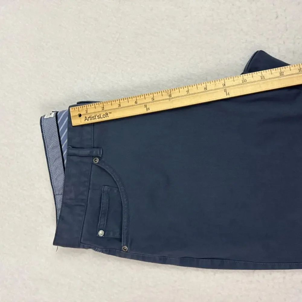 Peter Millar Ultimate Sateen Pants Mens 36 Blue Five Pocket Stretch Golf